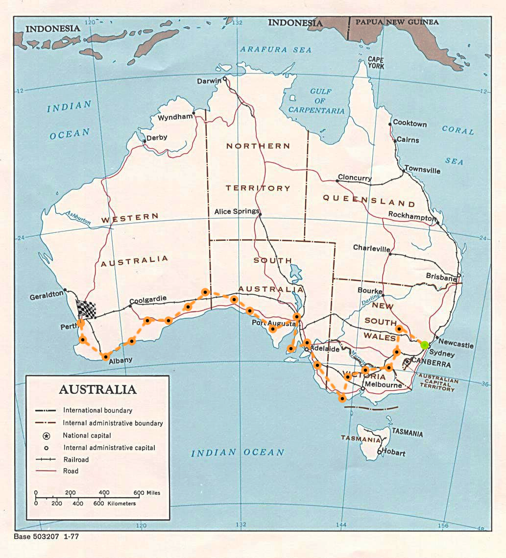 map of australia